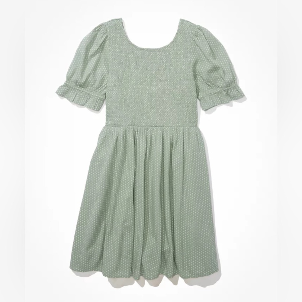 EUC American Eagle Floral Smocked Babydoll Dress